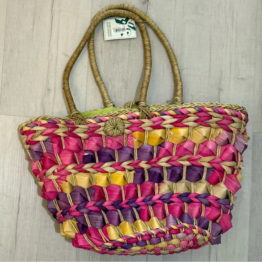 Colorful Woven Tote Bag